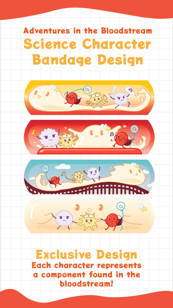 “Adventures in the Bloodstream” Science Character Bandage Design
