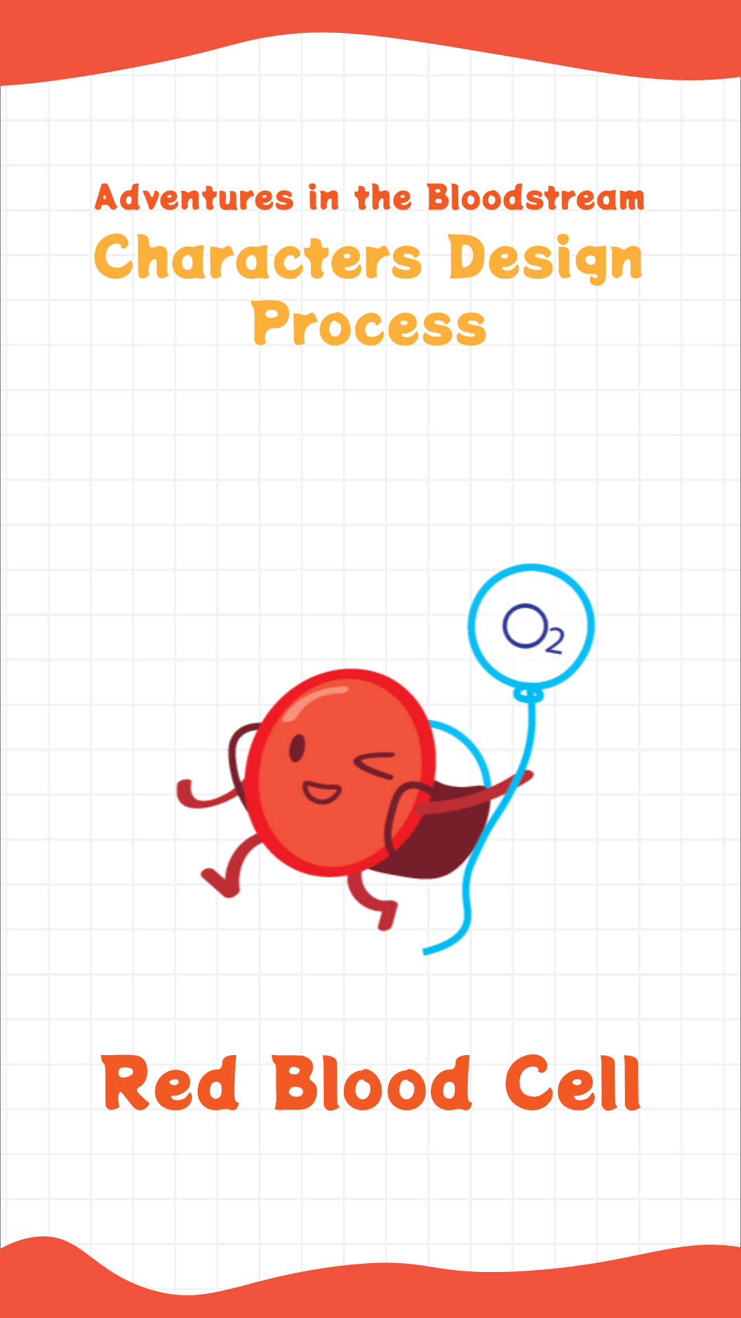 “Adventures in the Bloodstream” Science Character Bandage Design Red Blood Cell