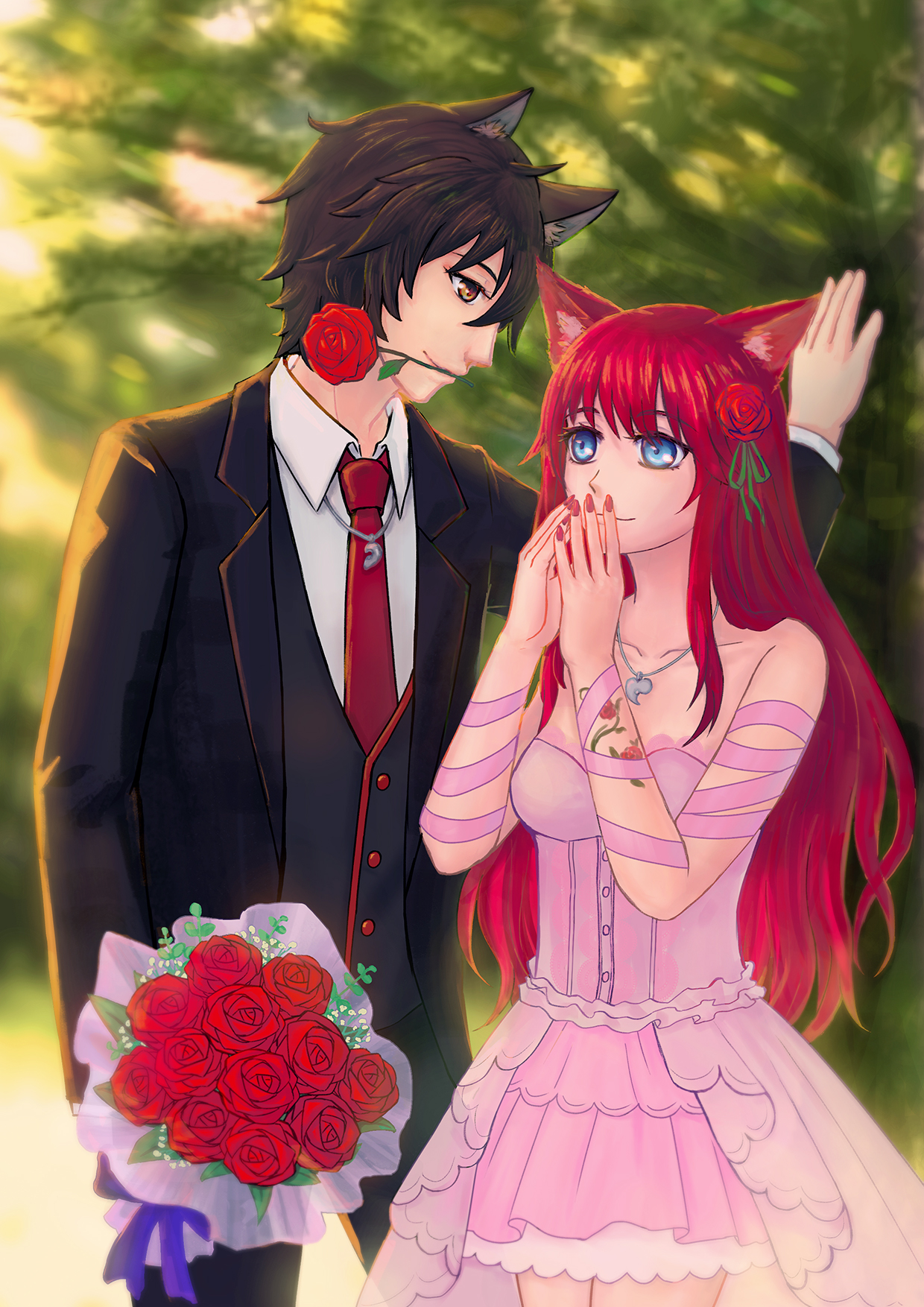 Lady of Rose, commission ship art. Digital artwork, draw in Photoshop, 2026.